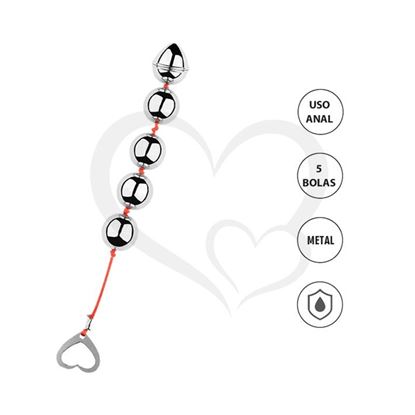 Dilatador anal con 5 bolas de metal